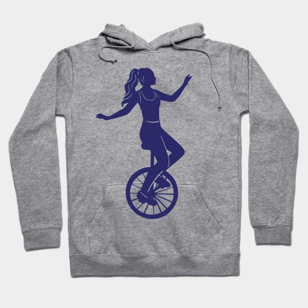 Girl On A Unicycle Hoodie by consigliop